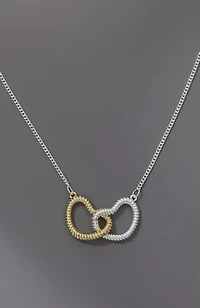 demi-fine interlocking hearts necklace