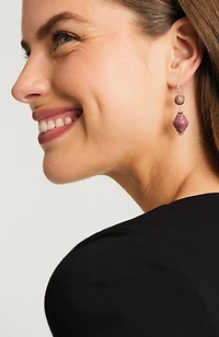 pink beaded earrings