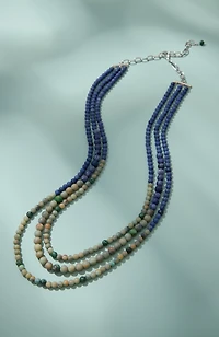 beaded multistrand necklace