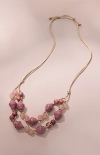 pink beaded necklace