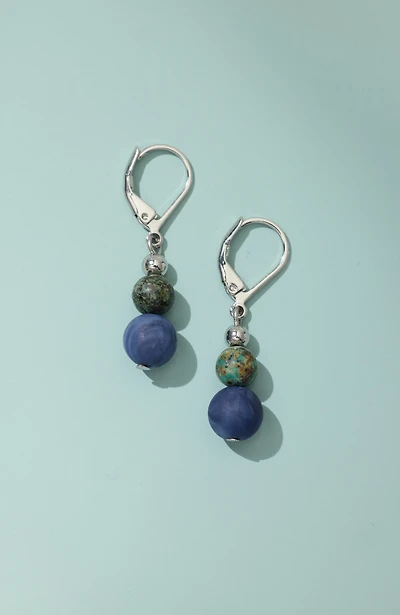 mixed blues earrings