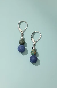 mixed blues earrings