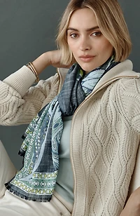 paisley-printed scarf