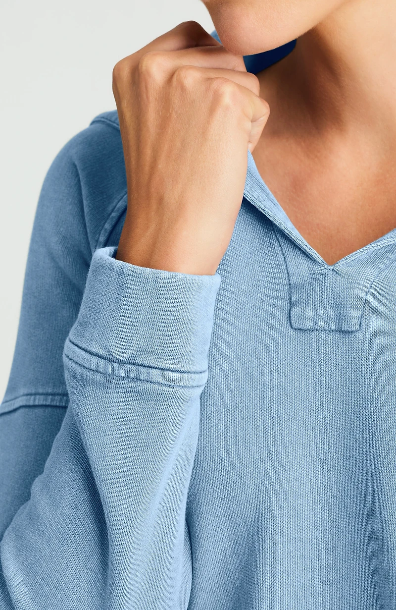 fit garment-dyed pullover