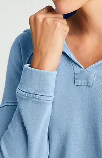 fit garment-dyed pullover