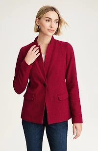 textured-tweed blazer