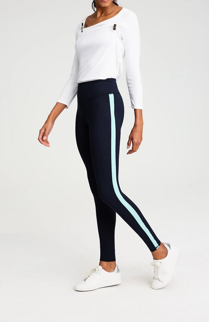 fit performance side-stripe leggings