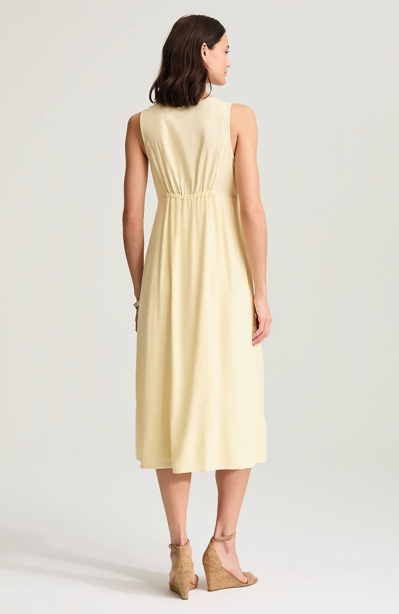buttoned wrap dress