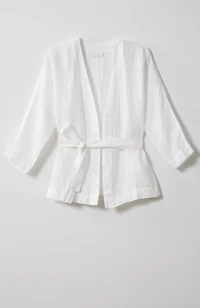 pure jill linen belted jacket