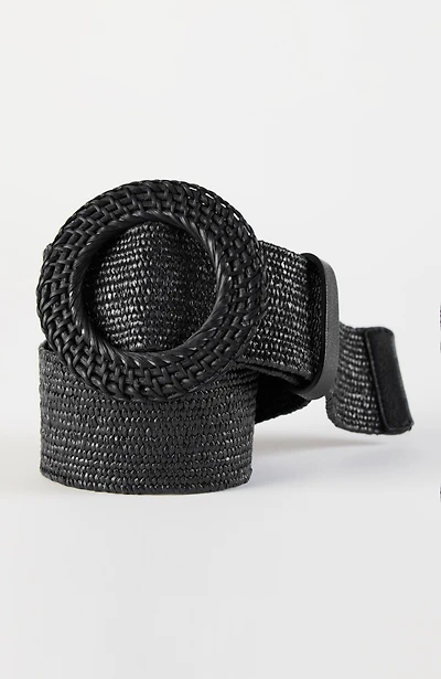 woven-buckle stretch belt