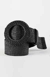 woven-buckle stretch belt