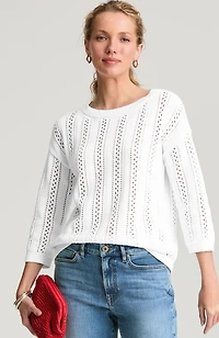 open-stitched sweater