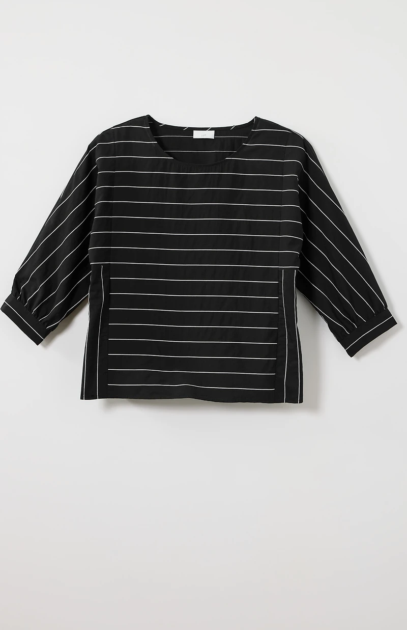 mixed-stripes top