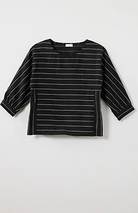 mixed-stripes top