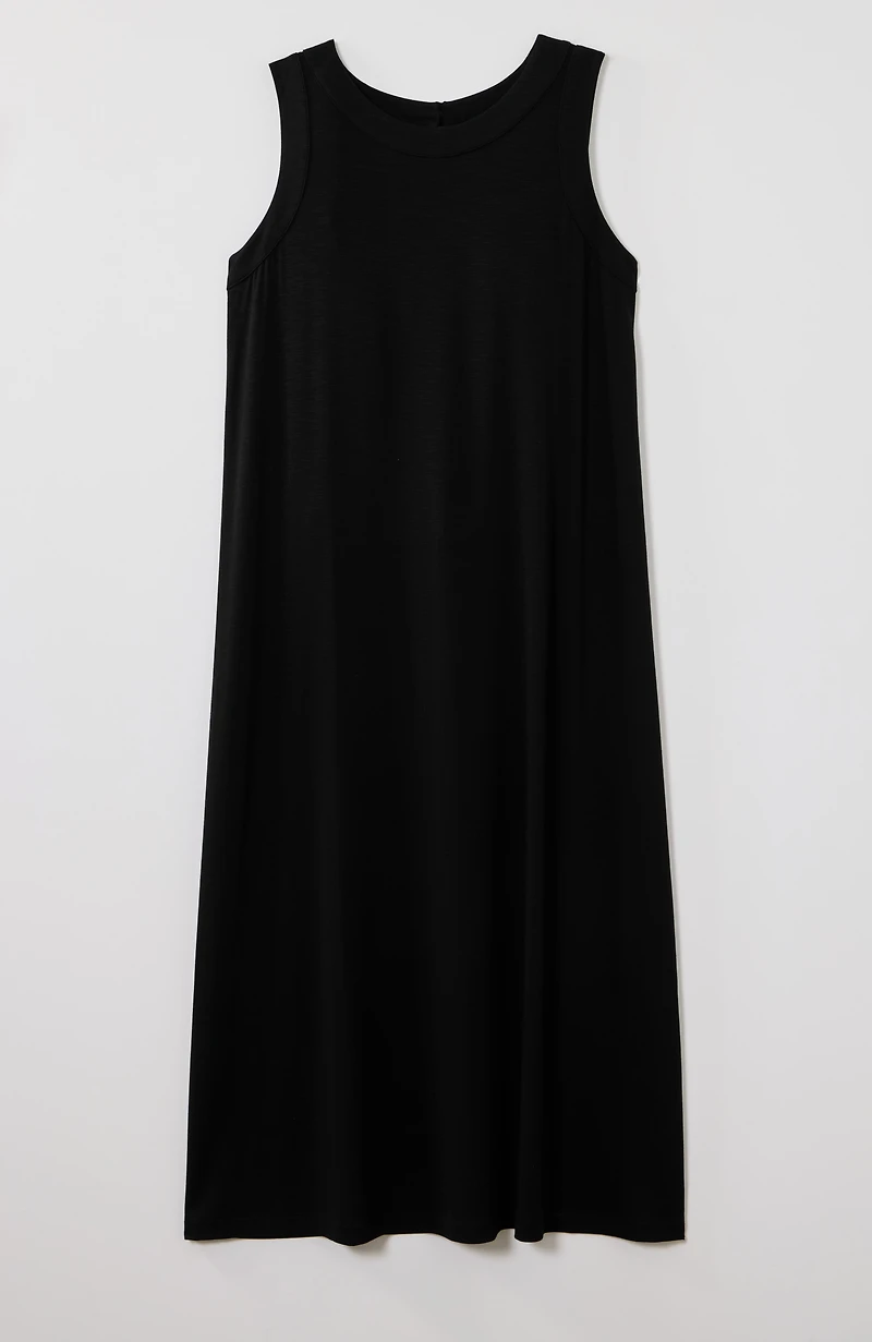knit high-neck maxi dress