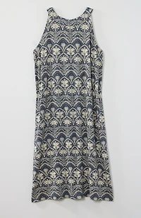 printed a-line shift dress