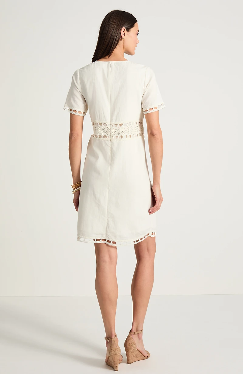 crochet-trim dress