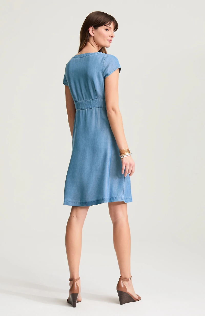 tencel™ lyocell wrap dress