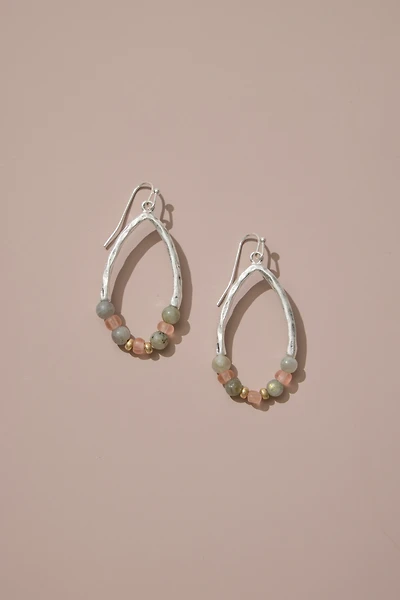 beaded hoop earrings