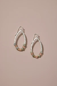 beaded hoop earrings