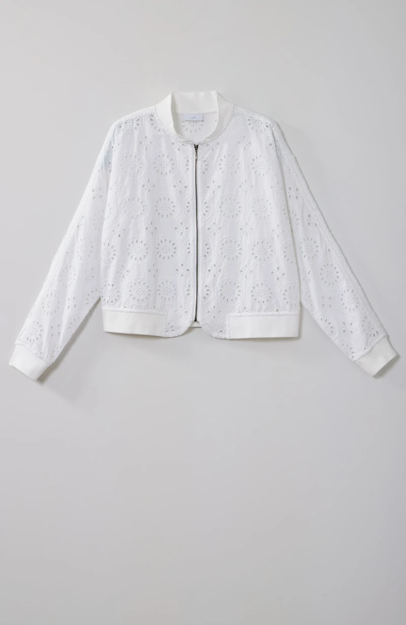 eyelet bomber jacket