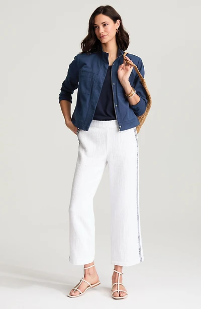 patch-pocket stand-collar jacket