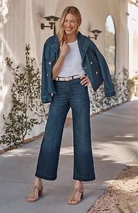 high-rise wide-leg ankle jeans