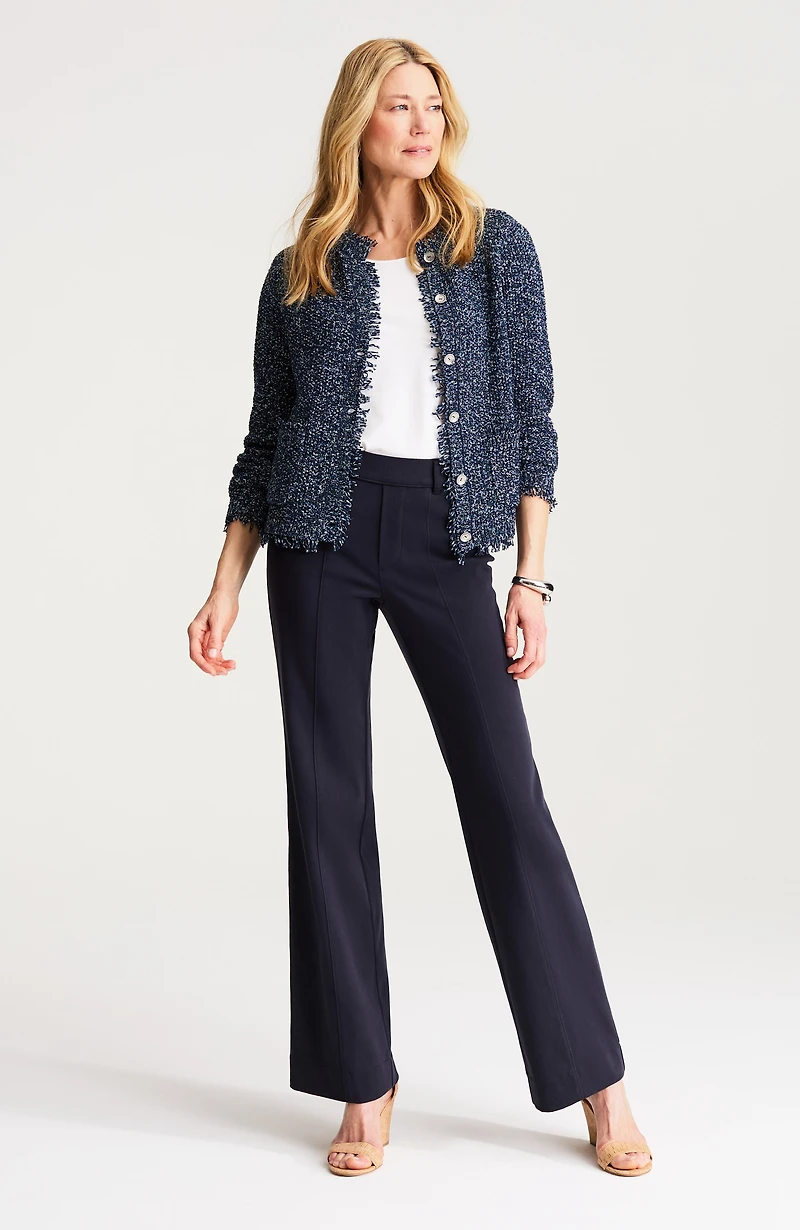 wearever multiyarn button-front sweater-jacket