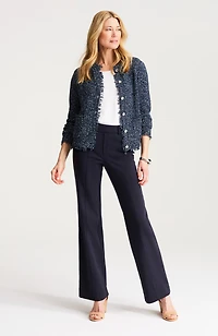 wearever multiyarn button-front sweater-jacket