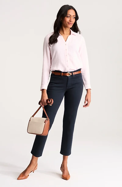 high-rise straight-leg cropped jeans