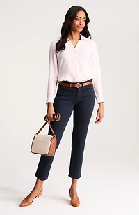high-rise straight-leg cropped jeans