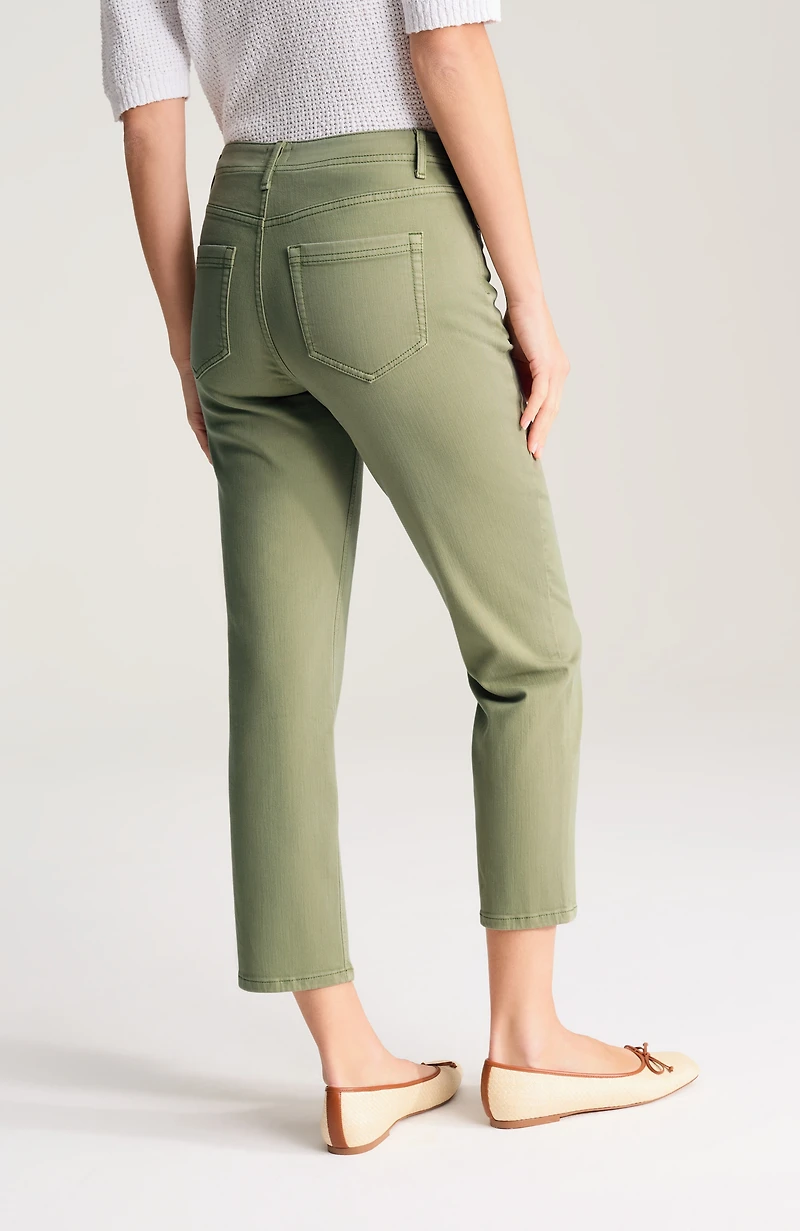high-rise straight-leg cropped jeans