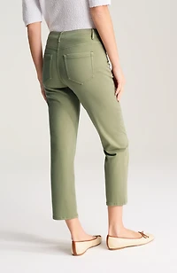 high-rise straight-leg cropped jeans