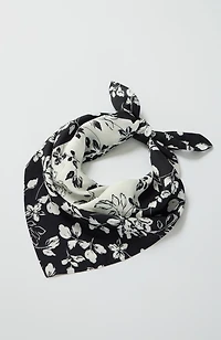 floral-printed square scarf