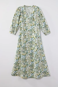 linen a-line maxi dress