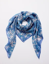 tropical silk square scarf