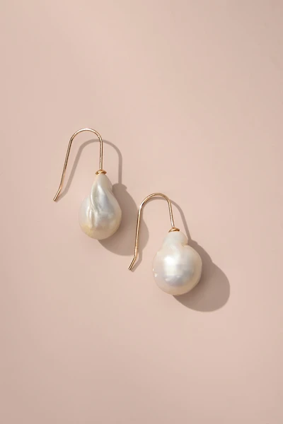 cultured freshwater pearl drop earrings