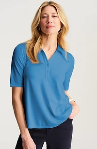 wearever slub-knit a-line polo