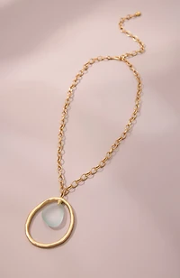 sculptural seaglass pendant necklace