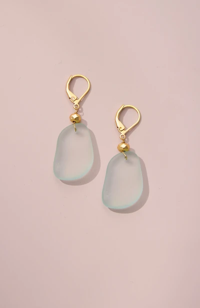 seaglass drop earrings