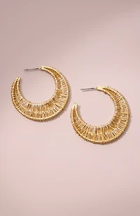 sculpted-wire hoops