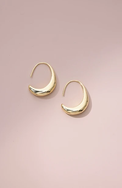 demi-fine sculpted teardrop earrings