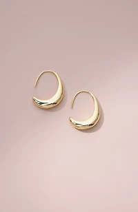 demi-fine sculpted teardrop earrings