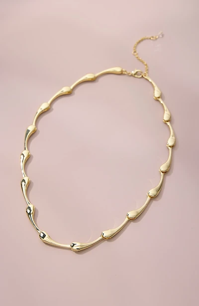 demi-fine sculpted teardrop necklace