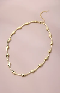 demi-fine sculpted teardrop necklace