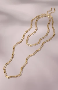 set of two chain necklaces