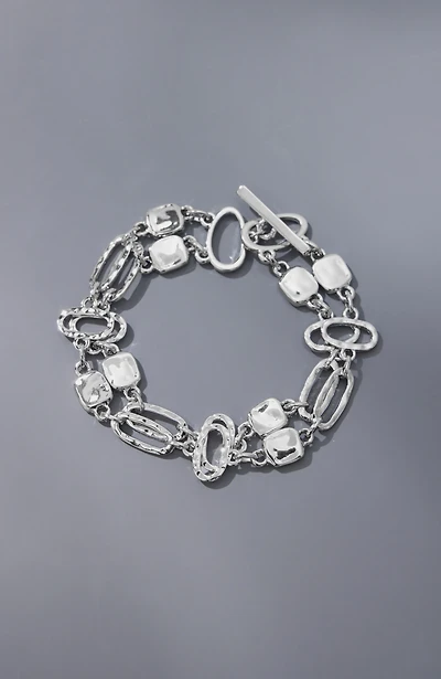 geometric layered chain bracelet