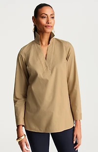trapunto-stitched tunic