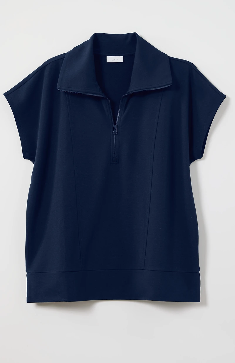 fit french terry half-zip