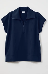 fit french terry half-zip